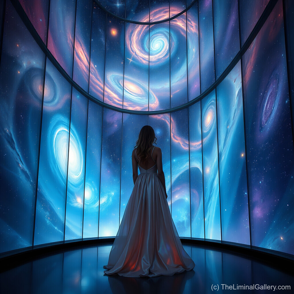 A dreamy window opening to infinite starlight, blending cosmic wonder with quiet reflection.